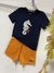 CONJUNTO CAMISETA EM MEIA MALHA E BERMUDA EM MOLETINHO - comprar online