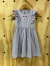 VESTIDO EM TECIDO ANARRUGA LISTRADO / CELESTE - comprar online