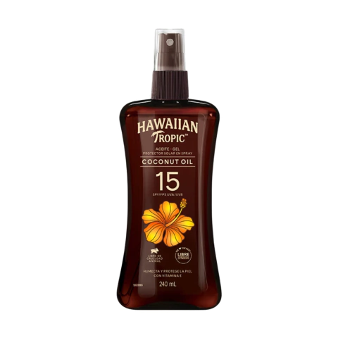 Aceite Spray Hawaiian Tropic Tanning Coconut Oil FPS 15 x 240 ml.