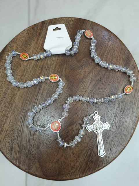 Terço de Cristal São Bento - comprar online