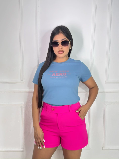 Camiseta Feminina Aéropostale Azul - 1100 - comprar online