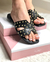 Sandália Feminina Rasteira Flat Tira H Tachas - My Shoes - Donzellas Store - Loja de roupas de marcas femininas.