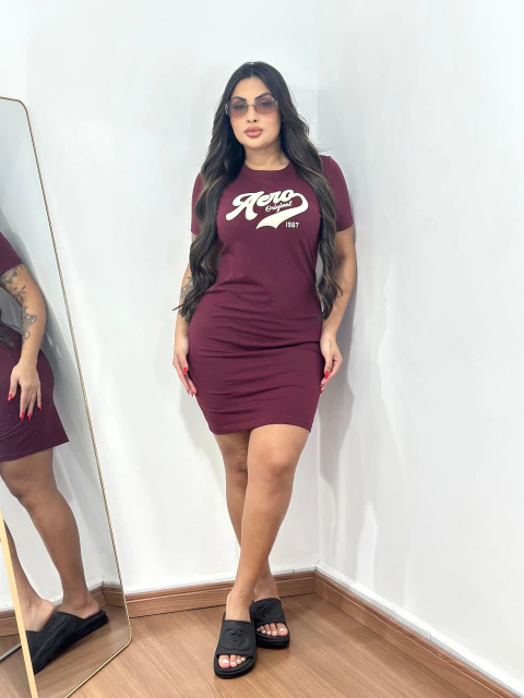 Vestido Feminino Aéropostale Vinho - 1619 - comprar online