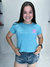 Camiseta Cropped Aéropostale Azul - 0106