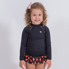 CAMISETA INFANTIL UV 50+ PRETO - comprar online