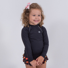 CAMISETA INFANTIL UV 50+ PRETO