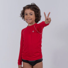 CAMISETA INFANTIL UV 50+ VERMELHO - comprar online