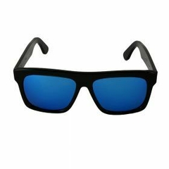 ÓCULOS ALERO QUADRATO PRETO COM LENTE ESPELHADA AZUL