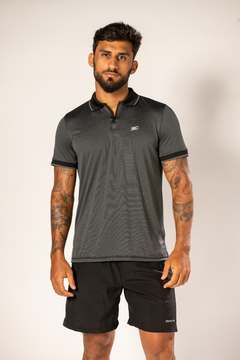 CAMISETA POLO POLIAMIDA DRY GRAFITE