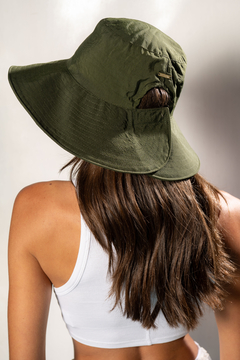 CHAPEU COM PROTEÇÃO UV ESMERALDA REGULÁVEL VERDE MUSGO - loja online