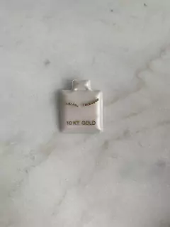 BROQUEL CON ZIRCONIA ORO 10KT