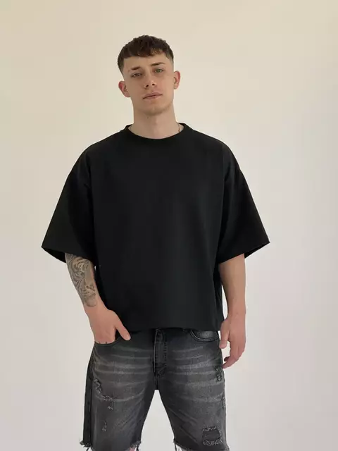 Remera Boxy Fit - (Negro) - comprar online