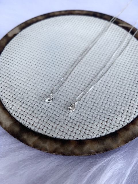 Colar ponto de luz feminino em prata 925 legitima