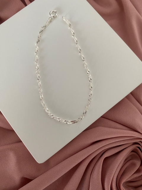 Pulseira cingapura torcida feminina