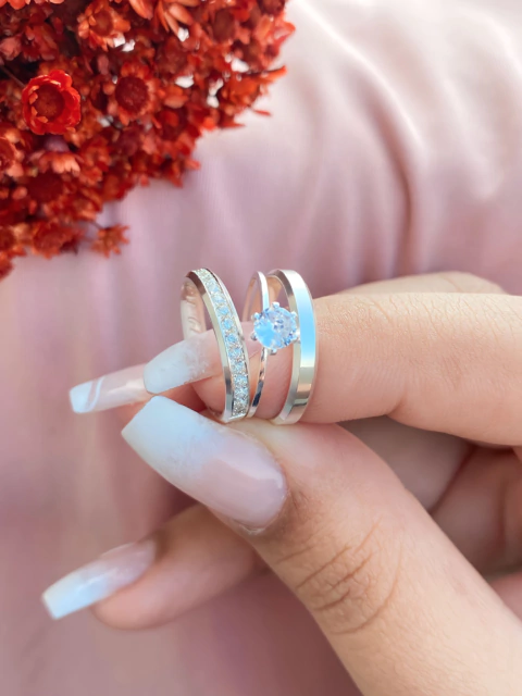 Aliança de namoro Lisa chanfrada Bélgica 3mm (LEIA A DESCRIÇÃO)