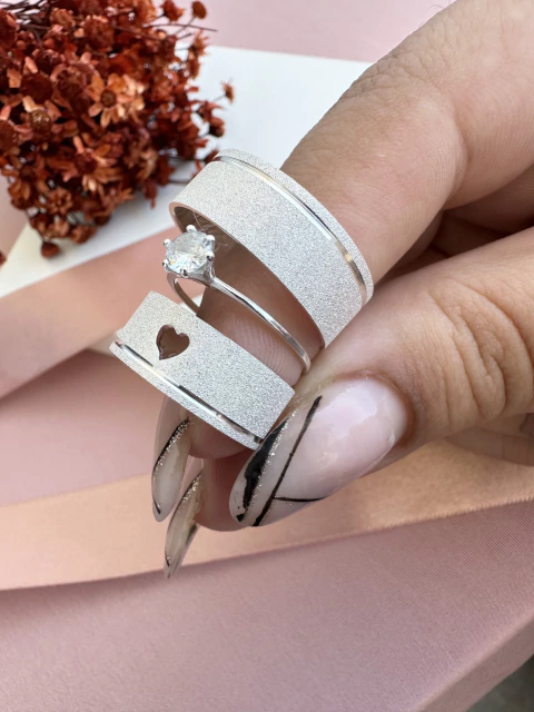 Aliança de namoro coração 8mm (LEIA A DESCRIÇÃO) - comprar online