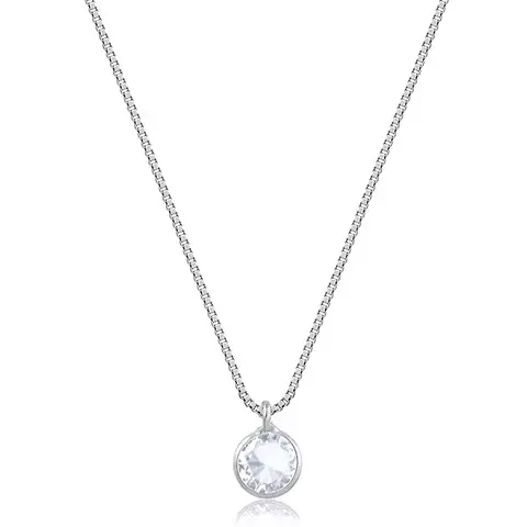 Colar ponto de luz zircônia em prata 925