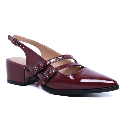 Scarpin Feminino Bico Fino Slingback Improvizzo