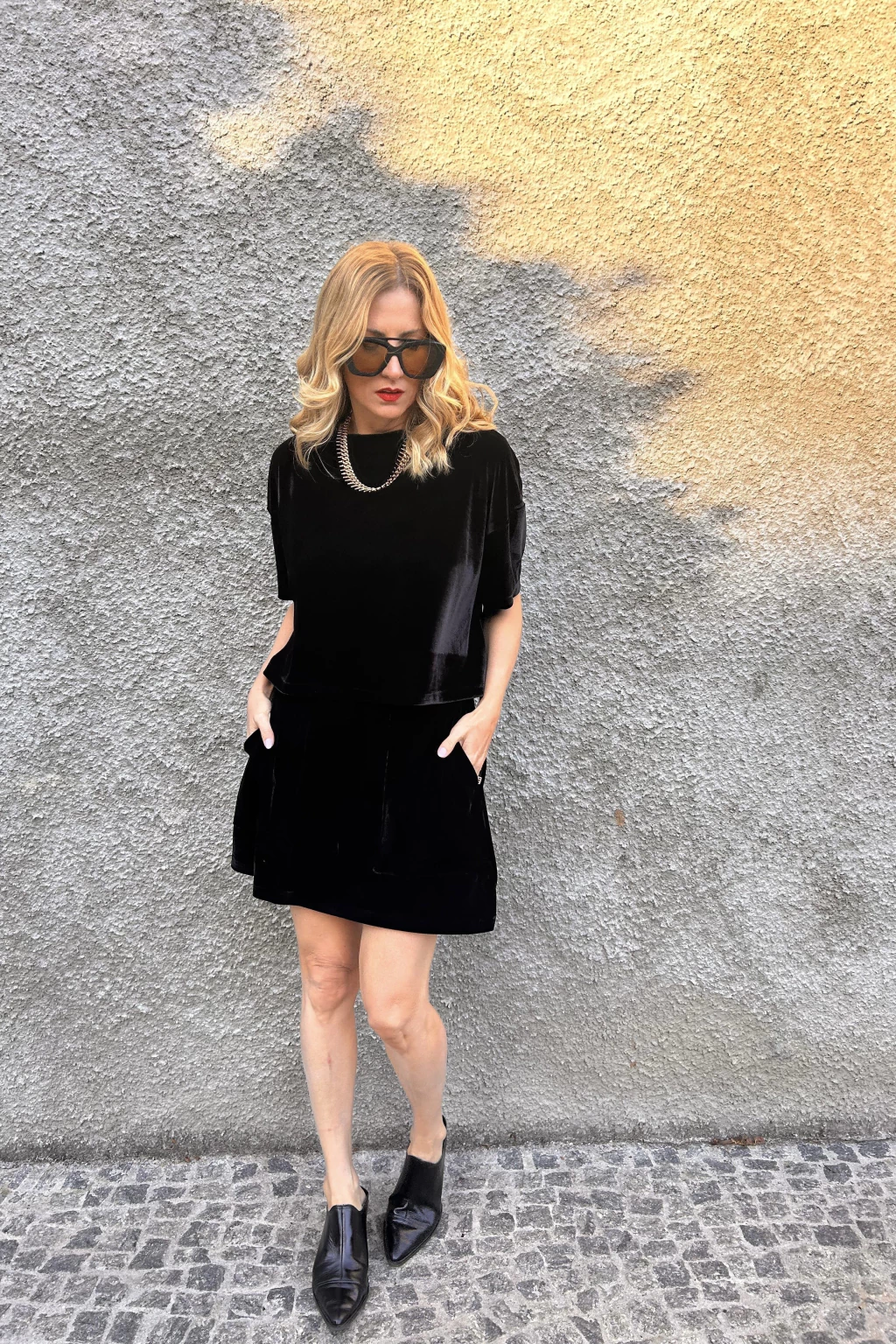 Camiseta Veludo Preto
