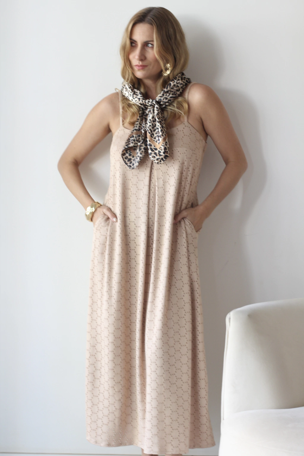 Vestido Lesie Bege/Rose