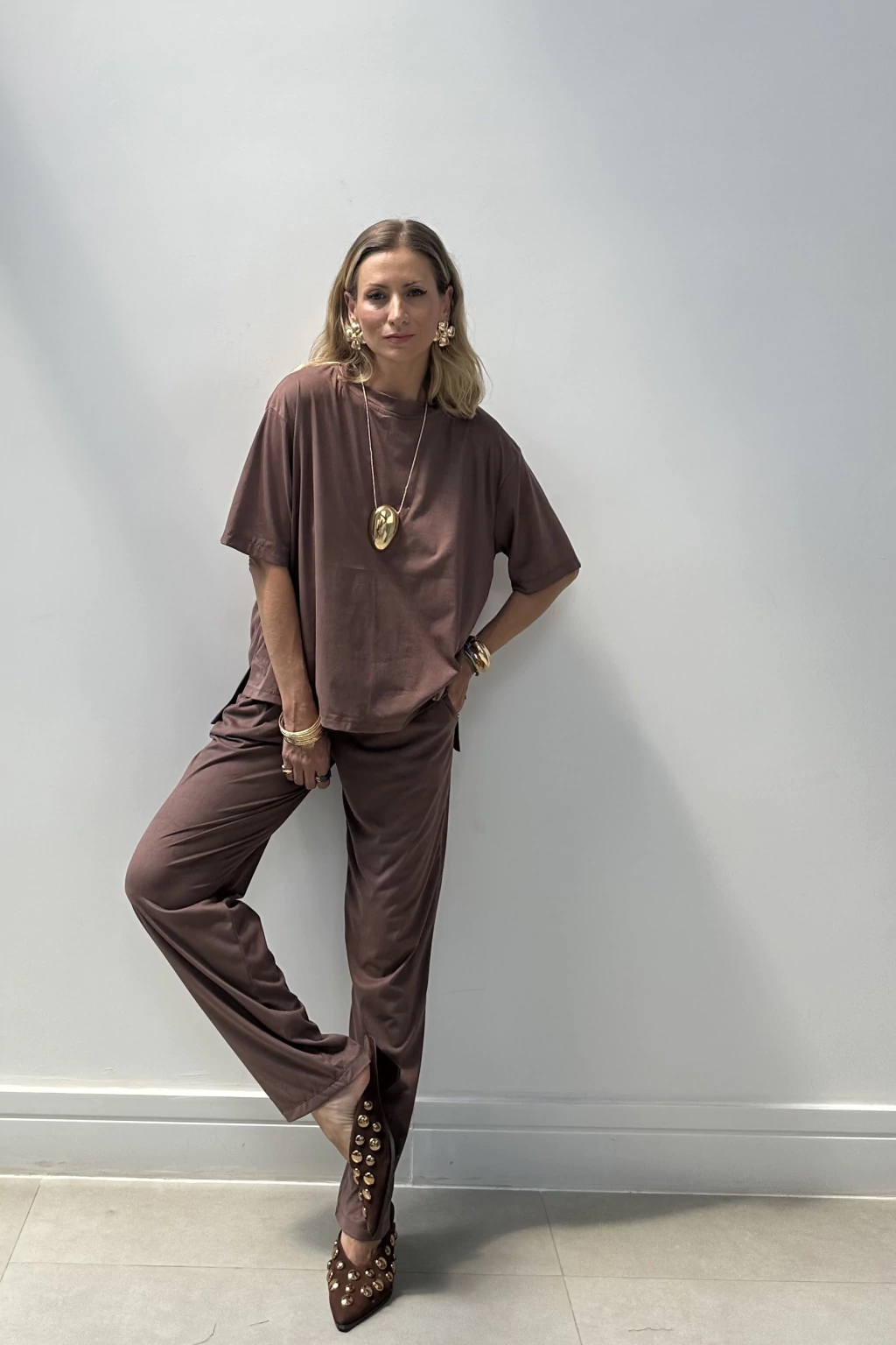 Camiseta Suede Marrom