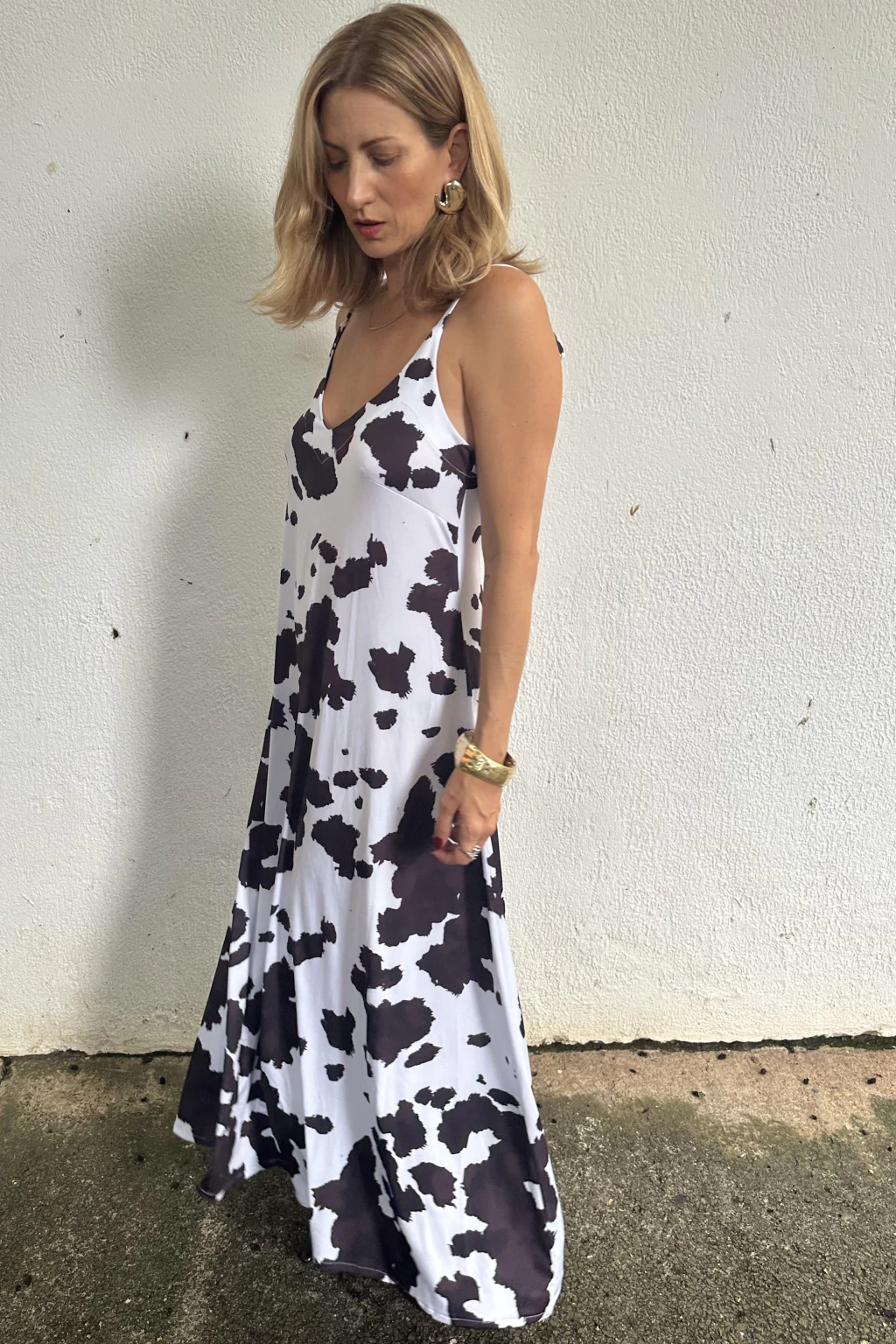 Vestido alça estampa