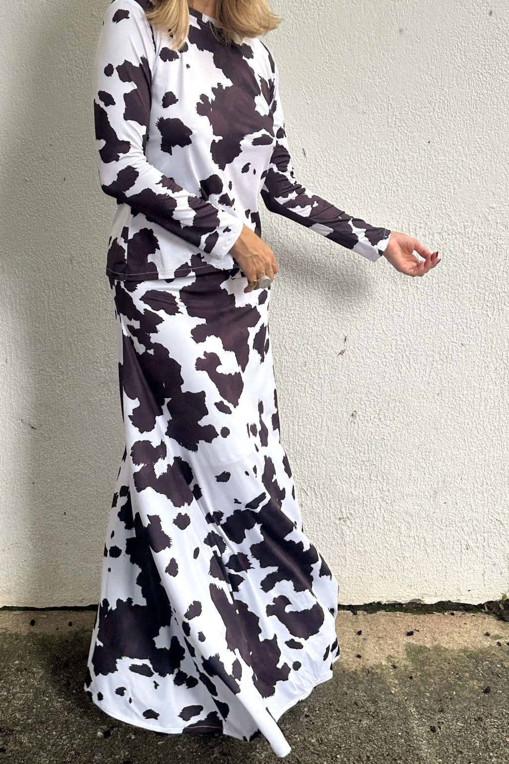 Saia longa estampa