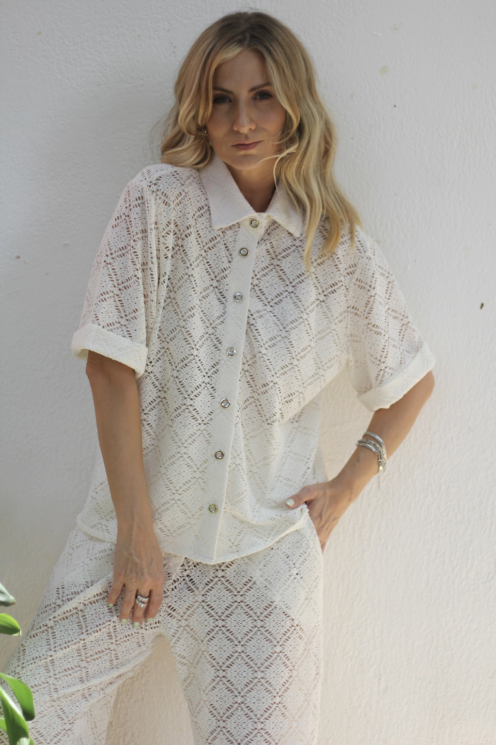 Camisa Renda Off