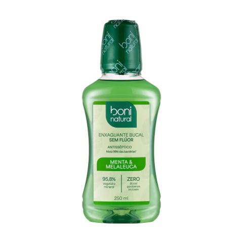 Enxaguante Bucal Menta e Melaleuca Boni Natural 250ML