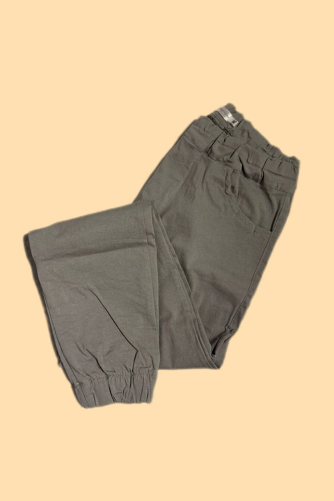 Pantalon con puño Gris Perla - comprar online