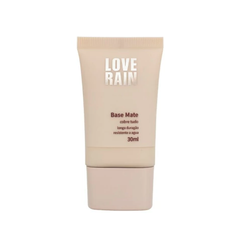 Frasco de base líquida matte cor cobre da marca Lové Rain com 30ml