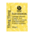 Rótulo de óleo essencial de Ylang Ylang com fundo amarelo, destacando informações sobre origem e método de extração.