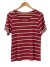 Blusa de malha viscose listrada com manga bordada - loja online