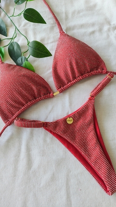 BIQUÍNI LISO FITA LUREX RED
