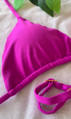 BIQUÍNI LISO FITA ROSA MALVA - (TOP M + CALCINHA G) - loja online