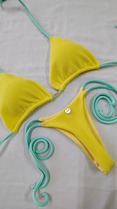 BIQUÍNI LACINHO ANARRUGA AMARELO +VERDE ÁGUA na internet