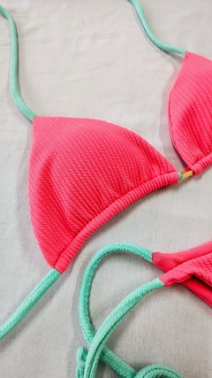 BIQUÍNI LACINHO ANARRUGA ROSA CHICLETE +VERDE ÁGUA na internet