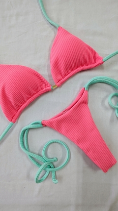BIQUÍNI LACINHO ANARRUGA ROSA CHICLETE +VERDE ÁGUA - comprar online