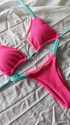 BIQUÍNI FITA ANARRUGA DUO ROSA NEON+TIFFANY - comprar online