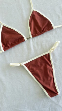 BIQUÍNI FITA VIÉS ANA OFF+TERRACOTA - comprar online