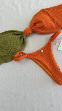 BIQUÍNI FITA CARMEL C/ TOP NÓ TANGERINA+PISTACHE na internet