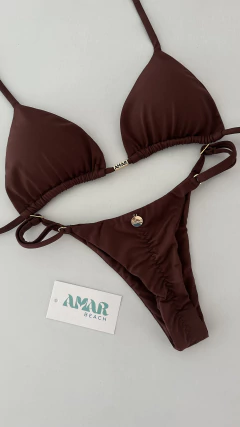 BIQUÍNI LISO UP MARROM ESCURO na internet