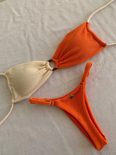 BIQUÍNI FITA CARMEL TANGERINA + TOP TROPICAL DUO OFF+ TANGERINA - loja online