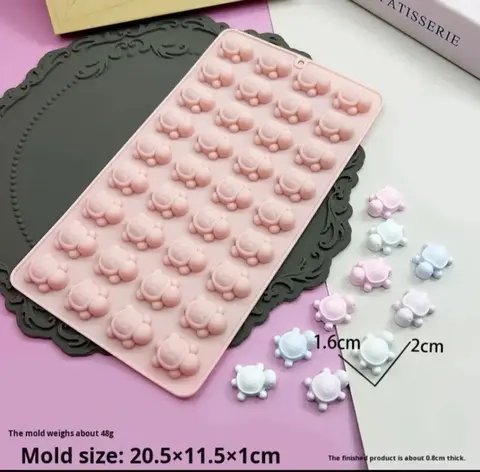 MOLDE SILICONA MINI TORTUGAS X 36