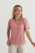 Blusa Básica Manga Curta Crepe Premium Feminina ANNA - comprar online