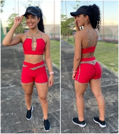Conjunto Top e Short Empina BB Vermelho com Oncinha - comprar online