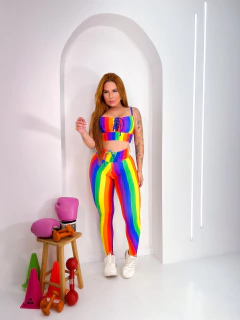 Butt Scrunch Top and Legging Rainbow - buy online