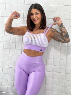 Conjunto Top e Legging Empina Bumbum Wonder Lilás