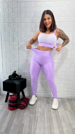 Conjunto Top e Legging Empina Bumbum Wonder Lilás - comprar online