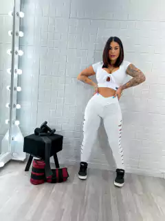 Imagen de Conjunto Top y Leggings Blanco